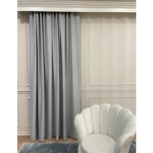 Blackout Karartma Güneşlik Fon Perde Pilesiz (Düz Dikim) Ekstraforlu - Açık Gri