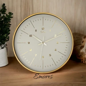 30 cm Gerçek Cam Sessiz Mekanizma Duvar Saati CAN-218, One Size