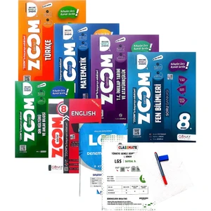 Günay Yayınları 8.Sınıf Zoom 6'lı Tam Set-Yeni Baskı-(Aydın+Muba Yayınları Deneme+Faber Kalem+Silgi)