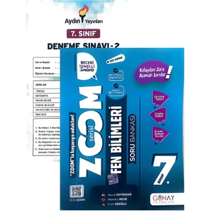 Günay Yayınları 7.Sınıf Zoom Fen Bilimleri Soru Bankası-Yeni Baskı-(Aydın Yayınları Denemeli)