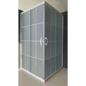 Duşakabin Kare 5mm Buzlu Beyaz Çizgi Yükseklik 190CM