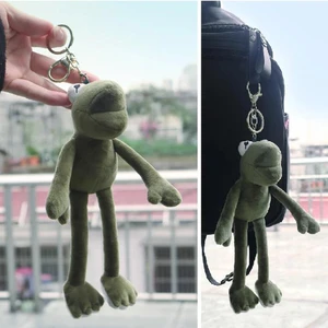 Yeşil Peluş Kurbağa Anahtarlık