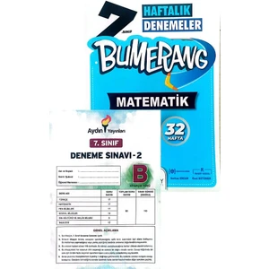 Günay Yayınları 7.Sınıf Bumerang Matematik Deneme-Yeni Baskı-(Aydın Yayınları Denemeli)