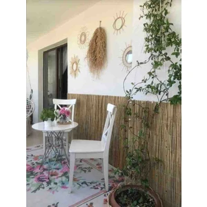 1 Metre X 6 Metre Kamış Hasır Bahçe Çiti Balkon Çiti Gölgelik Bambu Çit Dekorasyon