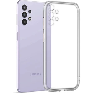 Samsung Galaxy A32 Kılıf Şeffaf Kamera Korumalı Tıpalı Yumuşak Silikon