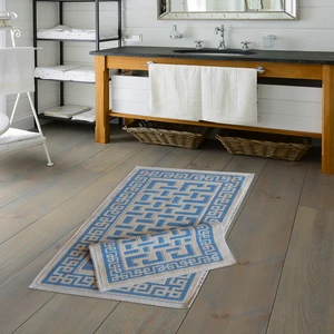 Alanur Home Eko Cotton Bukle Klozet Takımı 2 Pcs Domi̇no Mavi̇