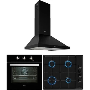 - Chef 3 Ankastre Set - (He 715 Bk Fırın + Hlx 640 KBC0E Bk Ocak + Dbt 60 Bk Davlumbaz) - Siyah - 64000462