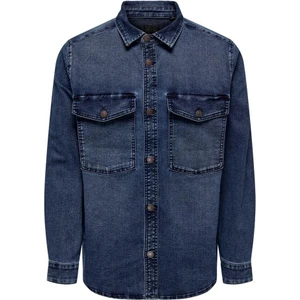 Jack & Jones Only & Sons Onsjames Blue Black 6476 Shacket Vd