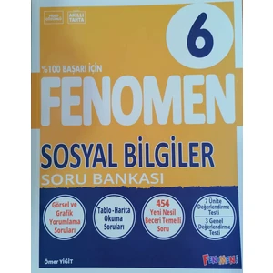 Fenomen Okul Yayınları 6.Sınıf Yeni Sosyal Bilgiler  Soru Bankası