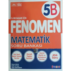 Fenomen Okul Yayınları 5.Sınıf Yeni Matematik - B - Soru Bankası
