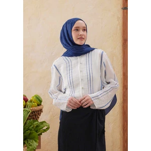 Fresh Scarfs Dıamond Jakarlı Şal Koyu Mavi