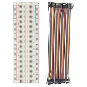 Kids Maker 2'li Set: 830 Pin Breadboard 40 Pin Erkek-Erkek Jumper Kablo