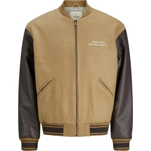 Jack & Jones Pprblucambrıbge Pu Sleeves Bomber Ceket 12240179