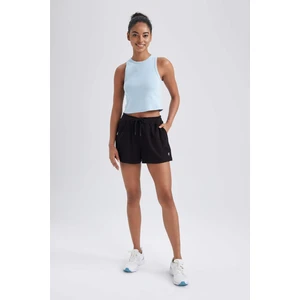 DeFactoFit Standart Fit Sporcu Kısa Paça Ribana Şort A9919AX23HS