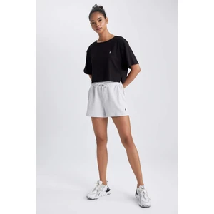 DeFactoFit Standart Fit Sporcu Kısa Paça Ribana Şort A9919AX23HS