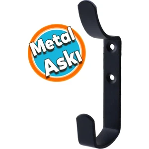 Metal Portmanto Vestiyer Duvar Dolap Elbise Askısı Siyah Mobilya Kapı Askılığı Aparatı