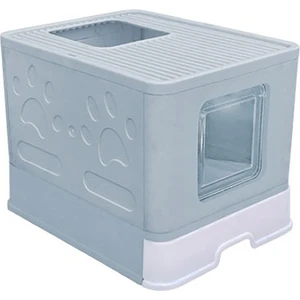 Çekmeceli Üstten Elekli Kapalı Kedi Tuvaleti