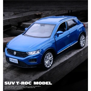 Vw T-Roc 1:36 Maket Metal Araba Mavi Birebir Orjinal