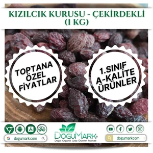 Doğu Mark Kızılcık Kurusu - Çekirdekli (1 Kg)