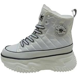 Beyaz  Kadın Sneaker Bot Ayakkabı