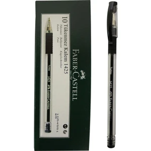 Faber Castell Iğne Uç 10'lu Paket Siyah Tükenmez Kalem 1425