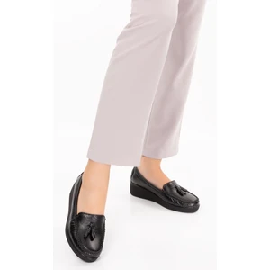 ARTI ARTI AYAKKABI ARTI-ARTI001-7475-501  Deri Ortopedik  Kadın Bağsız Siyah Roc Ayakkabı