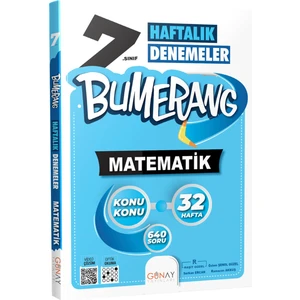 Günay Yayınları Gün&Ay Yayınları 7. Sınıf Bumerang 32 Haftalık Matematik Denemeleri