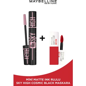 Maybelline New York Lash Sensational Sky High Cosmic Black Maskara - Mini Matte Ink 20 Pioneer Hediyeli