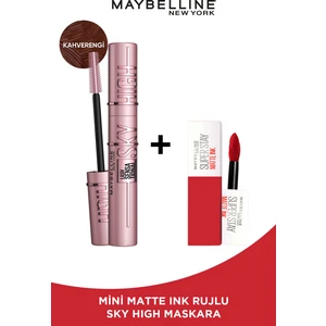 Maybelline New York Lash Sensational Sky High Kahverengi Maskara - Mini Matte Ink 20 Pioneer Hediyeli