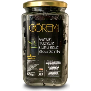 Görem Zeytin Tuzsuz Gemlik Cins Kuru Sele Zeytin 500 gr.