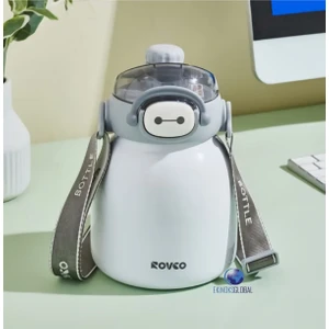 Çocuk Boyun Askılı Pipetli Paslanmaz Çelik Termos 1000 ml