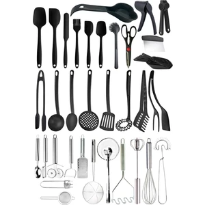 37 Parça Kepçe Spatula Kevgir Mutfak Servis Seti Servis Maşa Takımı