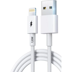 BN96 iPhone Uyumlu 2 Metre Lightning Kablo 120W Süper Hızlı 6 Amper Ultra Kalın Şarj Data Kablosu