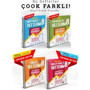 Arı Yayıncılık 8.Sınıf Matemito Matematik-Fenito Fen-Sosyalimo Inkilap-TürkçeMino Türkçe Defter Set