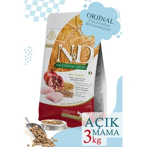 3 kg Vaku mlu Poşet N&d Düşük Tahıllı Tavuklu Narlı Kısırlaştırılmış Kedi Maması