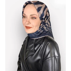 Soft Pamuk Siyah Zebra Desen Kadın Eşarp