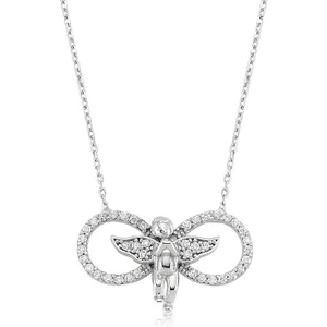 Aya Diamond Gümüş Sonsuzluk Melek Bayan Kolye