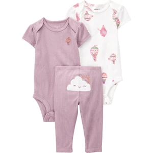 Kız Bebek 3'lü Alt Üst Set Mor