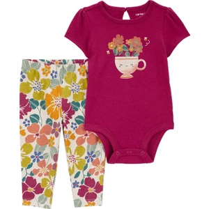 Kız Bebek 2'li Alt Üst Set Bordo