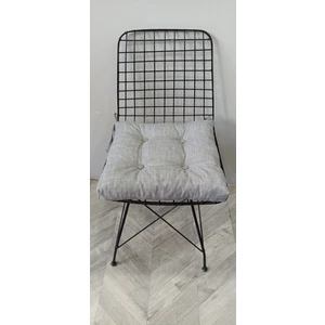 Pofidik Eco Gri Siyah Kare Sandalye Minderi 40X40 cm
