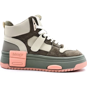 Bilekli Vizon Bej Kadın Sneaker Spor Ayakkabı G23K358