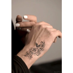 BP Tattoo Çiçek Motifli Yusufçuk Dövmesi
