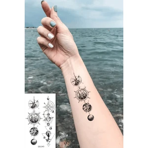BP Tattoo Explorer Unisex Çapa ve Gezegen Dövmesi