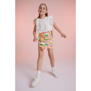 Kız Çocuk Desenli Poplin Etek Z6367A623SM
