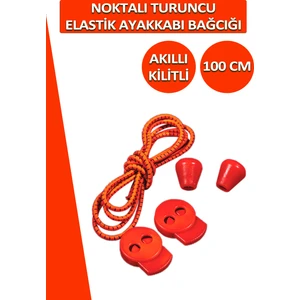Lucky Akıllı Kilitli Elastik Noktalı Ayakkabı Bağcık 100 cm