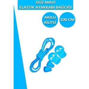 Lucky Akıllı Kilitli Elastik Düz Ayakkabı Bağcık 100 cm