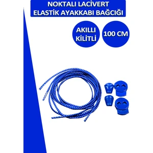 Lucky Akıllı Kilitli Elastik Noktalı Ayakkabı Bağcık 100 cm