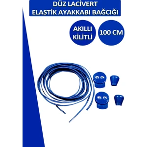 Lucky Akıllı Kilitli Elastik Düz Ayakkabı Bağcık 100 cm