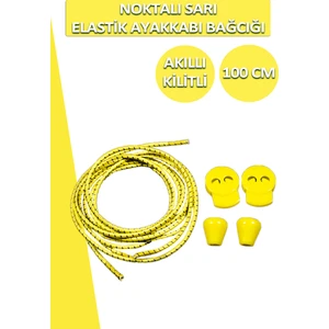 Lucky Akıllı Kilitli Elastik Noktalı Ayakkabı Bağcık 100 cm