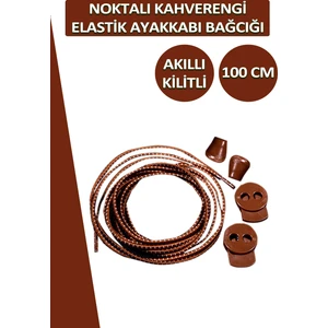 Lucky Akıllı Kilitli Elastik Noktalı Ayakkabı Bağcık 100 cm